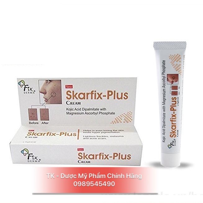 Fixderma Skarfix Plus Cream Làm Sáng Da, Giảm Sạm Nám Tàn Nhang  -15g