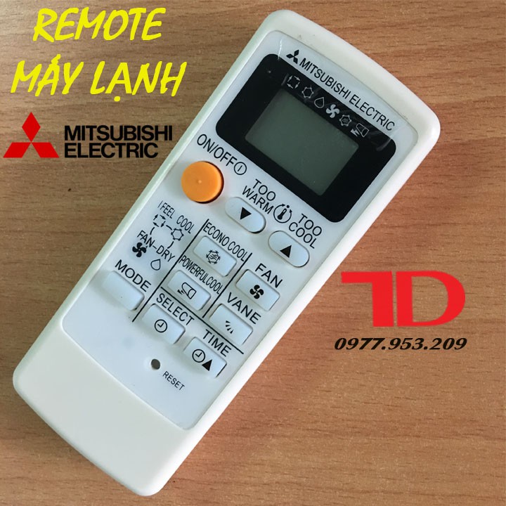 Remote máy lạnh, điều khiển dành cho máy lạnh Mitsubishi Electric - Mặt Đen