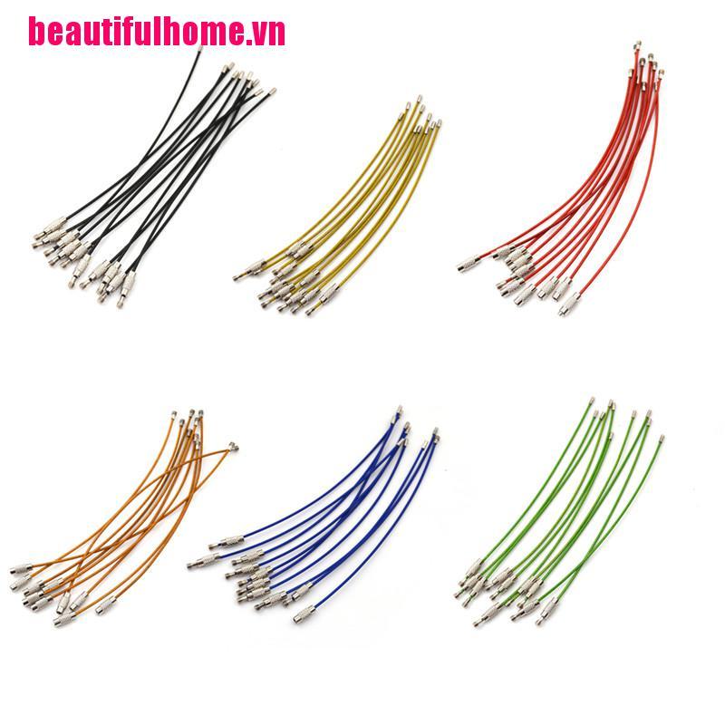 Bộ 10 Móc Khóa Dây Cáp Bằng Thép Không Gỉ