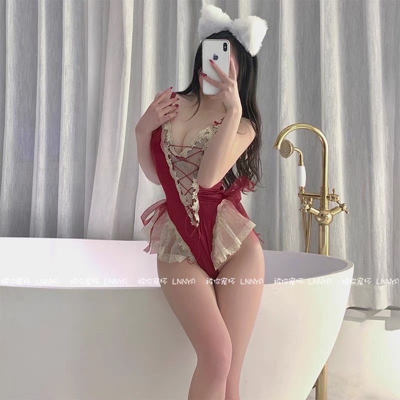 Body suit satin cao cấp 2 dây đầm mặc nhà sexy gợi cảm quyến rũ - Yes Daddy