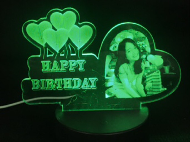 Đèn Led 3d Hình Tim ~quà tặng miễn phí khắc hình ảnh theo yêu cầu