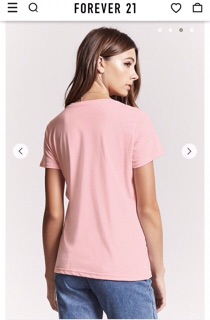 Áo thun hồng cổ tròn basic f21 Vnxk