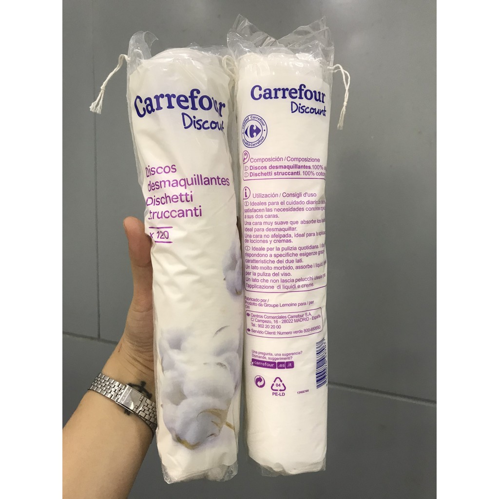 Bông Tẩy Trang Carrefour Discount Cotton Pad 120 Miếng