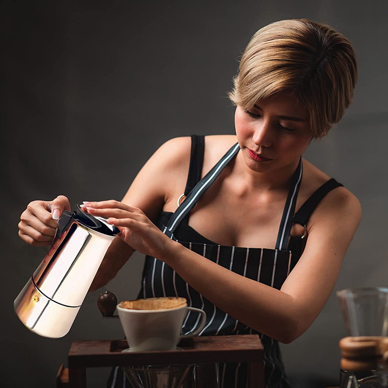 Ấm Pha Cà Phê Moka Ý 2 Cốc Phù Hợp Với Mọi Loại Máy Pha Cà Phê Espresso