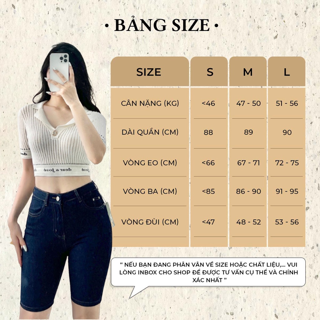 Quần short lưng cao vải jeans co giãn dáng ôm trẻ trung năng động SN03 - La’coba