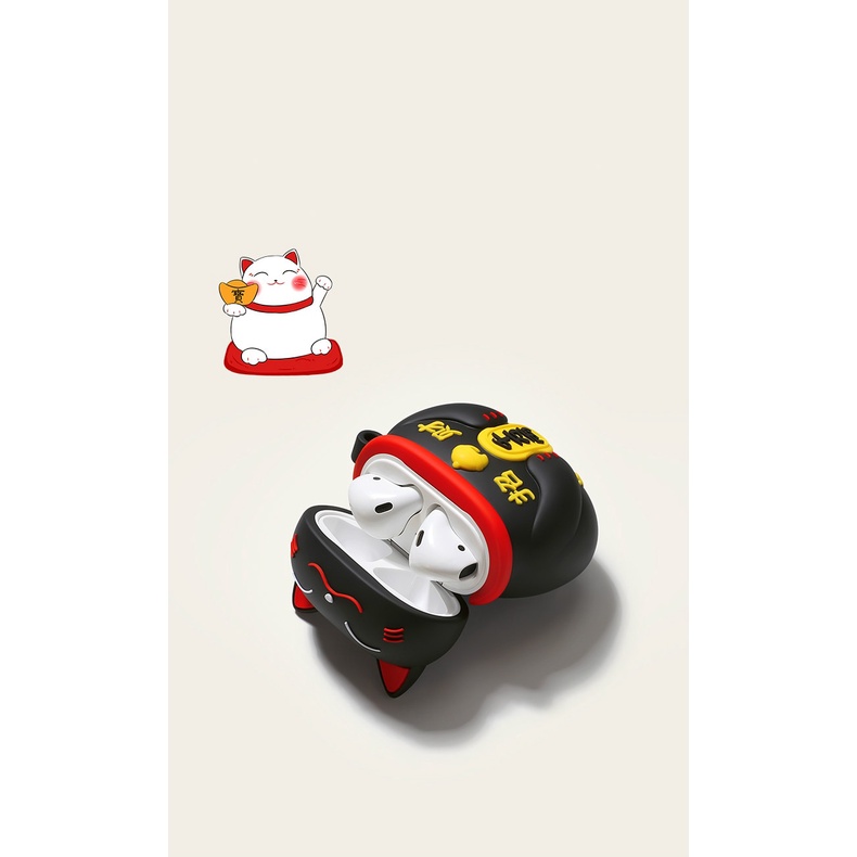 Vỏ bảo vệ hộp sạc tai nghe Airpod Pro 1 2 phong cách hoạt hình 3D bằng silicon có móc khóa