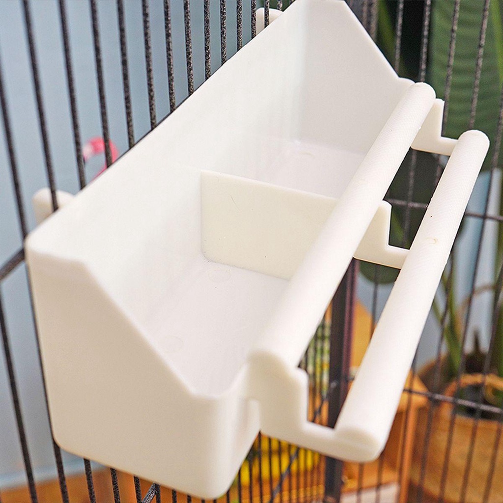 Khay Đựng Thức Ăn Bằng Nhựa Kích Thước Nhỏ Có Móc Treo Dành Cho Chim Cảnh