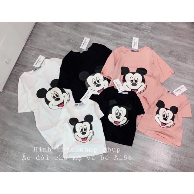 Áo đôi mẹ và bé Mickey