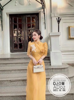 Bigsize Áo dài voan cườm AD02