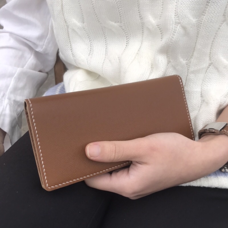 EROS BROWN FOREST WALLET/ VÍ DÀI ĐỂ ĐƯỢC ĐIỆN THOẠI DA THẬT NAM NỮ