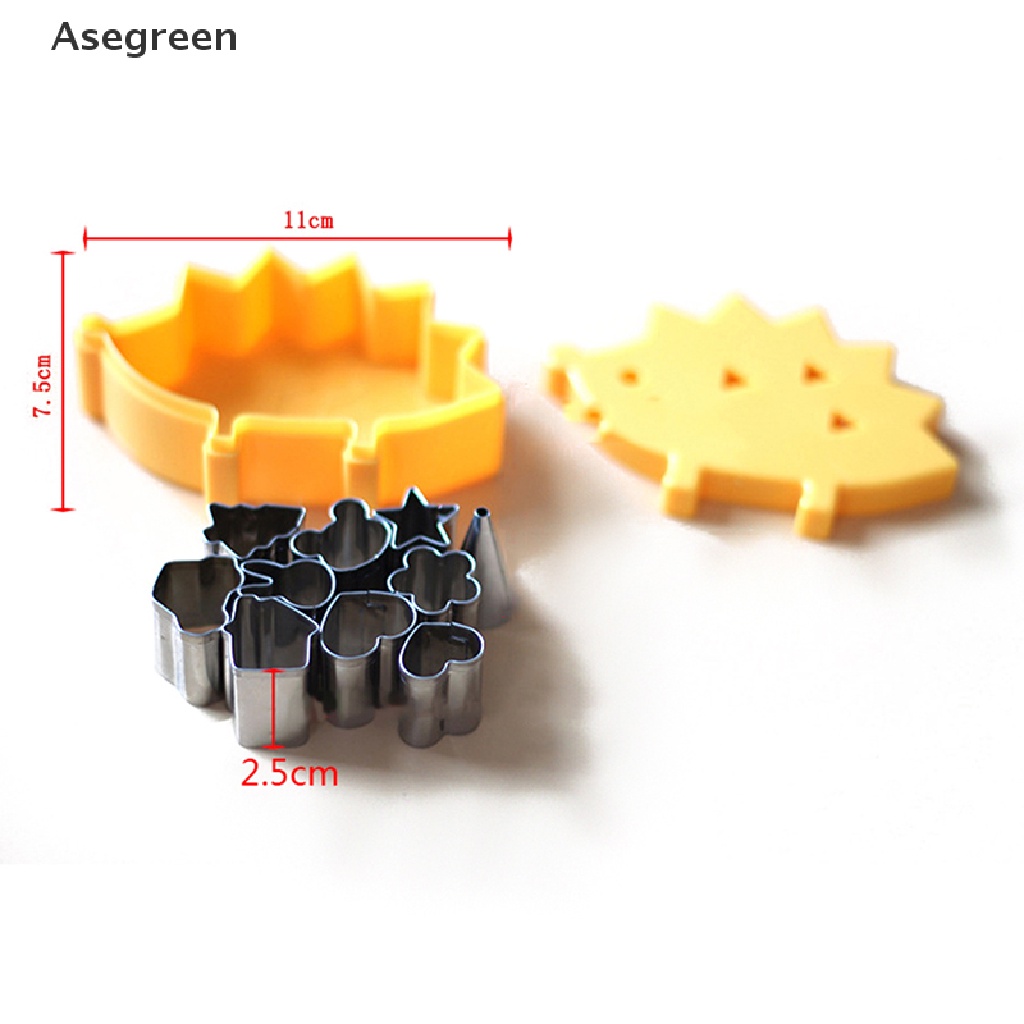 Set 10 Khuôn Cắt Trái Cây Hình Nhím Mini Bằng Thép Không Gỉ