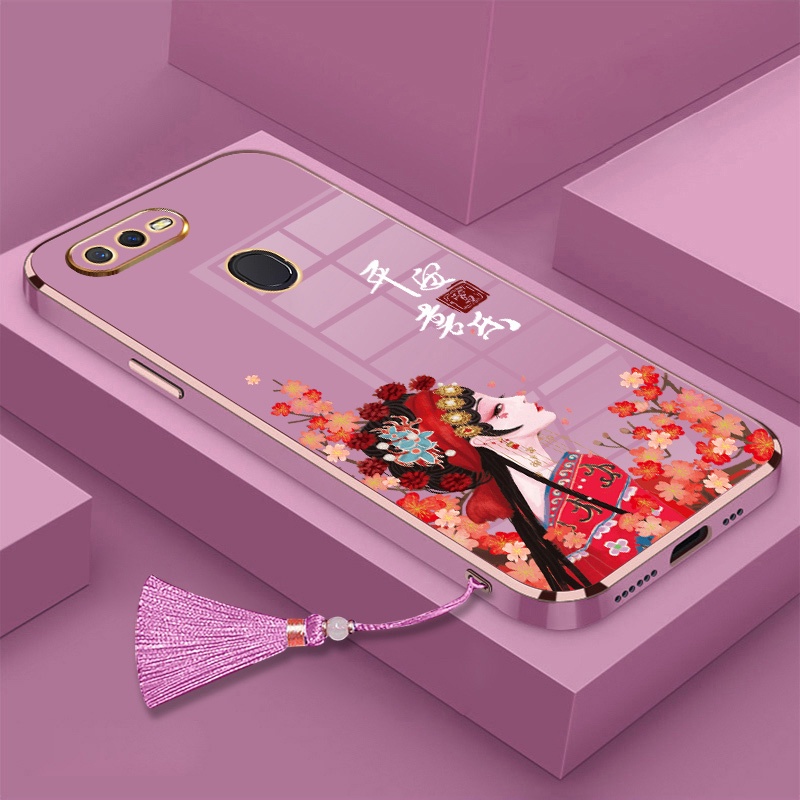 Ốp Điện Thoại TPU Dẻo Mạ Điện Có Dây Đeo Cho oppo a5s a12 a7 a31 f9