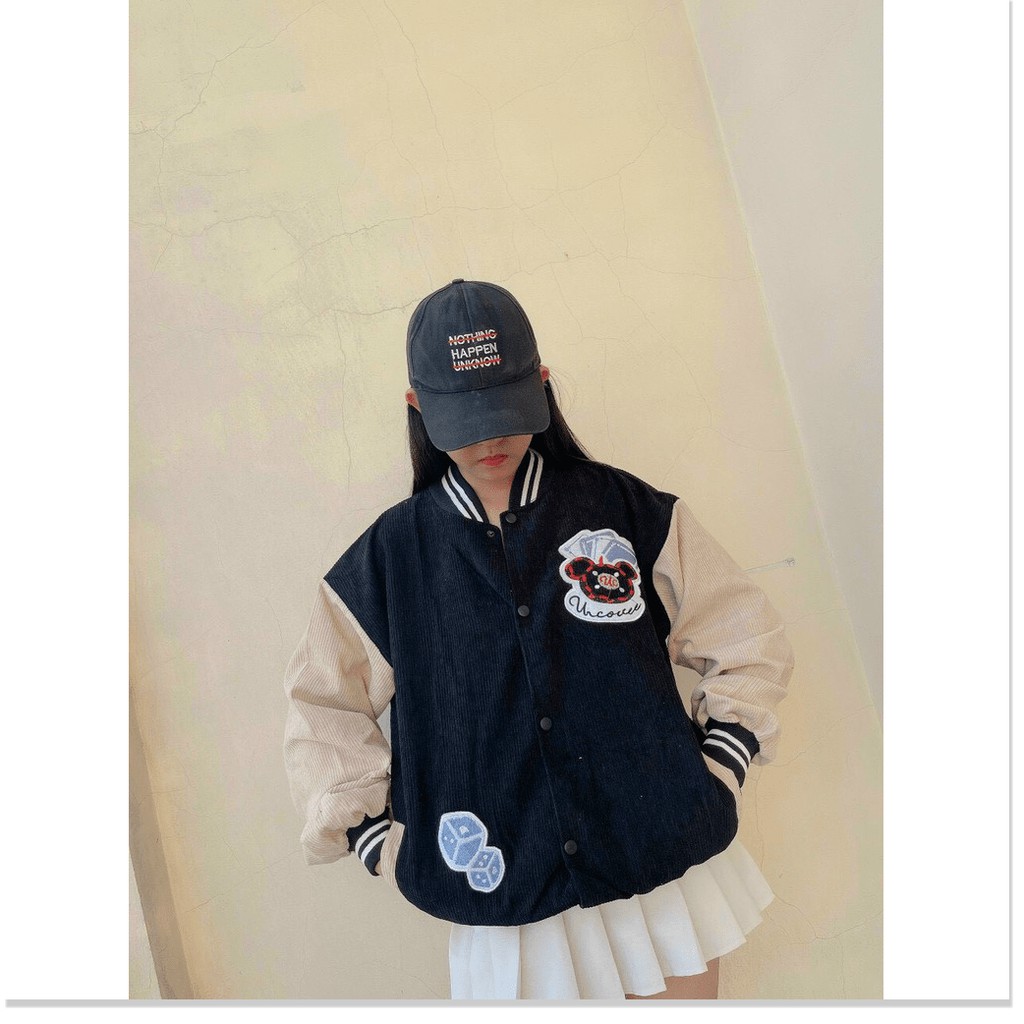 ÁO KHOÁC NHUNG BOMBER NỮ,THIẾT KẾ CHẤT LIỆU VÃI THOÁNG MÁT HỢP THỜI TRANG  THỜI TRANG KME.STORE