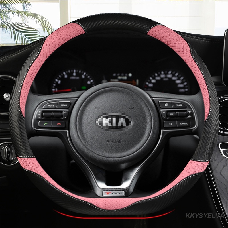 Vỏ Bọc Vô Lăng Chống Trượt Cho Kia Cerato Forte Sportage K5 K9 K2 K3 K4 KX3 KX5 KX7 Seltos Stinger 38cm