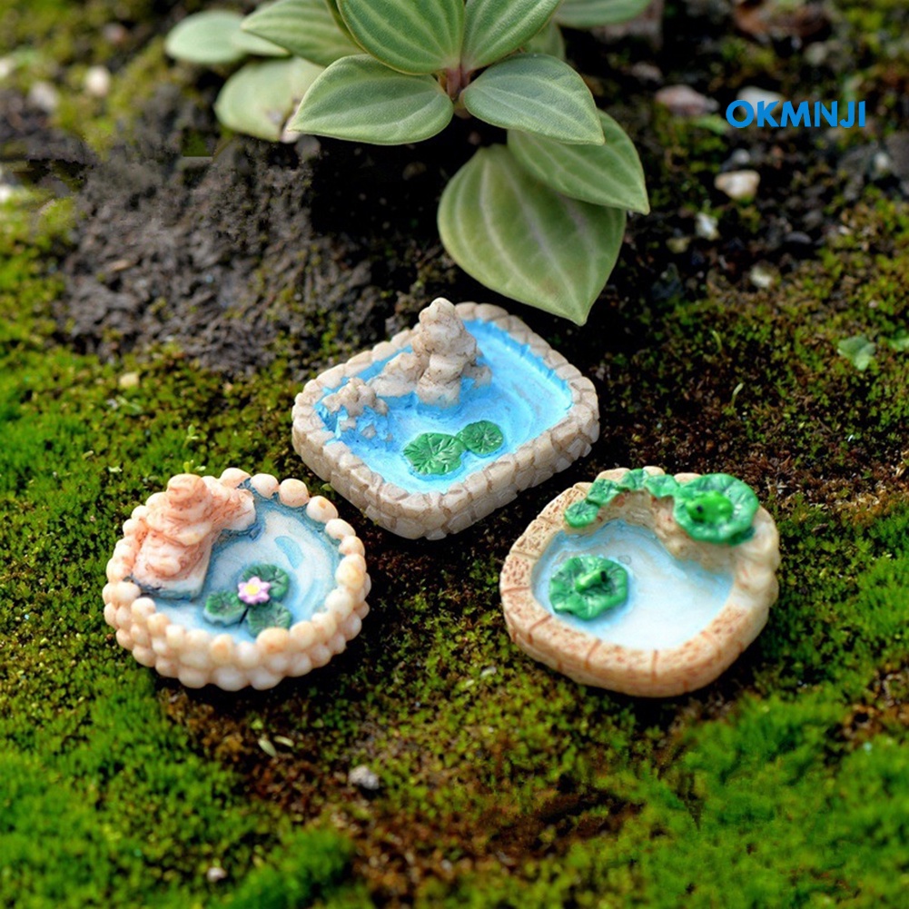 Set 3 Đồ trang trí hồ bơi mini bằng nhựa Resin trang trí tiểu cảnh/nhà búp bê