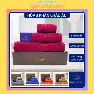 Combo 3 khăn tắm cotton kháng khuẩn xuất khẩu EU - Lotus Towel nhiều kích cỡ 💖RẺ VÔ ĐỊCH💖