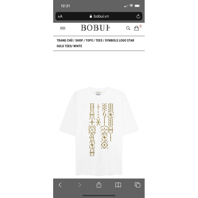 BOBUI Real. Áo thun Bobui chính hãng new 100%