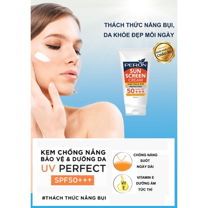 Kem Chống Nắng Dưỡng Da - Peron Sun Screen SPF 50+ - Dành Cho Da Thường Và Da Khô