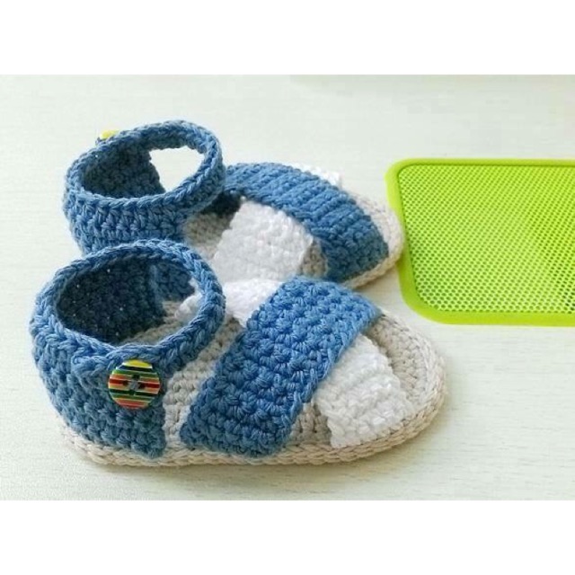 Giày sandal len handmade