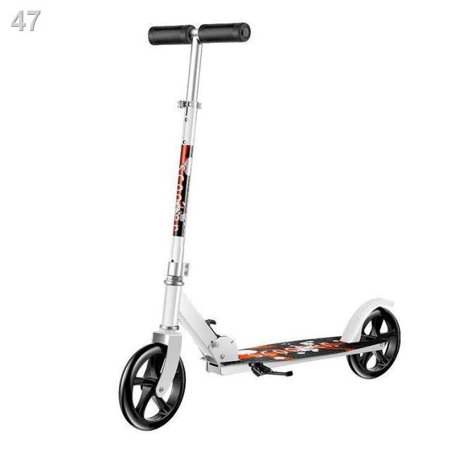 2021Muộn nhất♧﹊◕Xe trượt trẻ em hai bánh 2 gấp cho bé trai và gái 8-10-12 tuổi đi học một bàn đạp dành người lớn