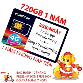 SIM 4G - VD89 1Năm ( DATA + Gọi MIỄN PHÍ +CẢ NĂM ) 2GB/Ngày Không Cần Nạp Tiền