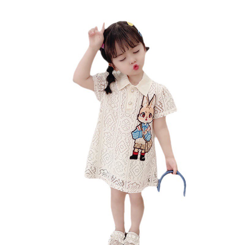Váy bé gái ren vải cao cấp thêu thỏ 8-32kg XHN1048