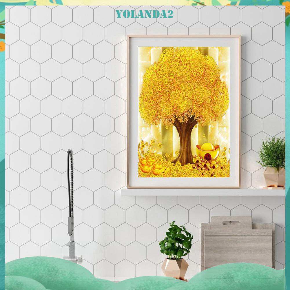 Bộ Tranh Đính Đá 5d Tự Làm Hình Cây Tiền Độc Đáo