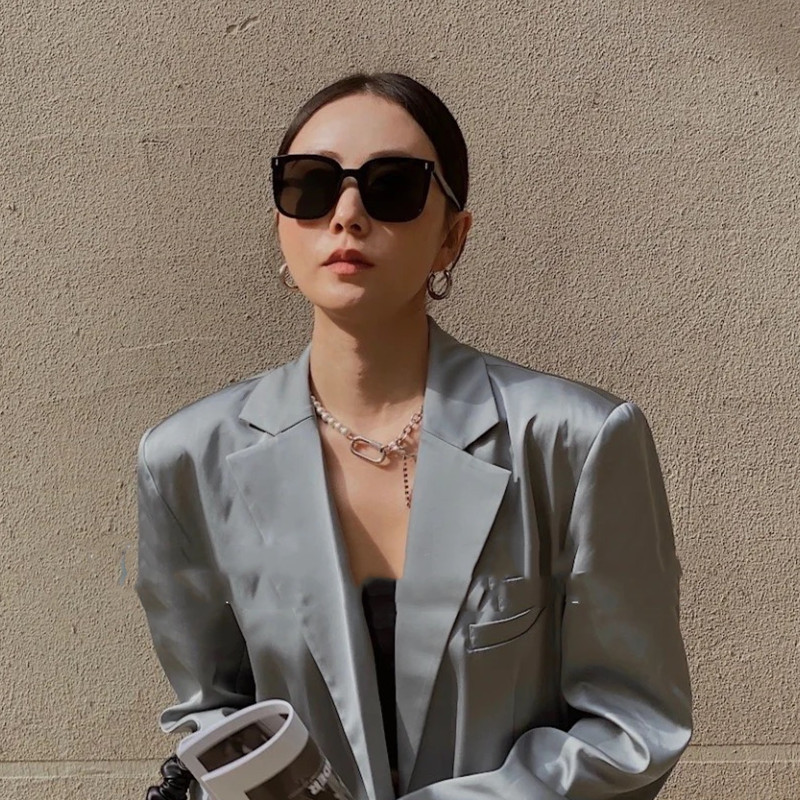 Kính Mát Vuông Nhỏ Chống Tia UV400 Màu Đen Phong Cách retro Hàn Quốc Cho Nam Và Nữ