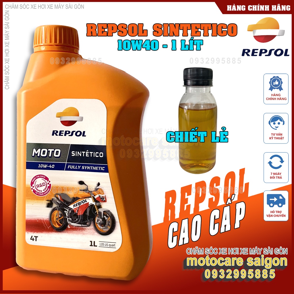 [CHIẾT LẺ] Nhớt Repsol Sintetico 4T 10w40 - Nhớt xe số/tay côn