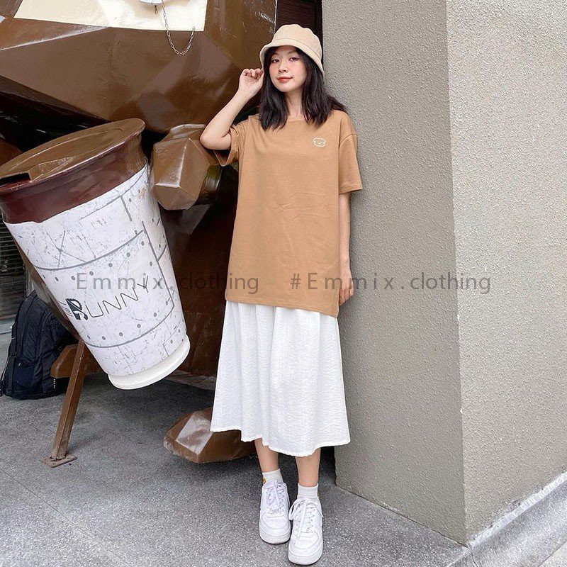 Chân Váy Đũi Túi Hàn Xòe Thụng Ulzzang Có Túi Siêu Hot