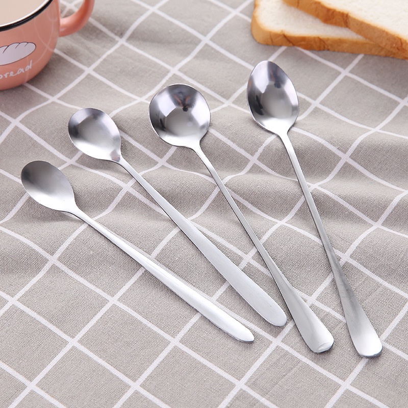 Muỗng cà phê cán dài bằng thép không gỉ tiện dụng