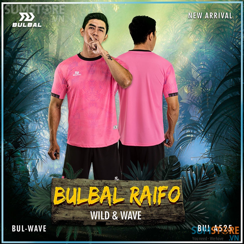 BULBAL – Áo Bóng Đá Không Logo Raifo – Hồng