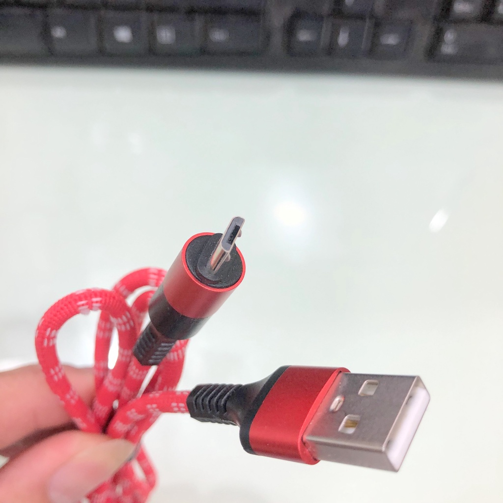 Sỉ cáp sạc micro bọc dù, dây sạc dài 1m hỗ trợ sạc nhanh cho các dòng samsung, oppo, vivo, loa đài - KLH