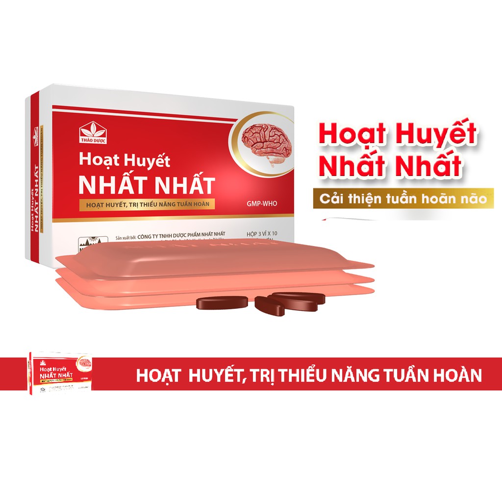 Hoạt huyết Nhất Nhất Hộp 3 Vỉ x 10 Viên