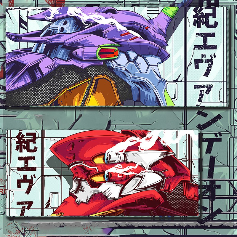 EVA Mouse Pad Neon Genesis Evangelion Large Battle Laptop Keyboard Student Gaming Game Desk Pad Hot Blood Handsome Cool Mecha Man's Dream Anime Cartoon Robot Rubber Pad