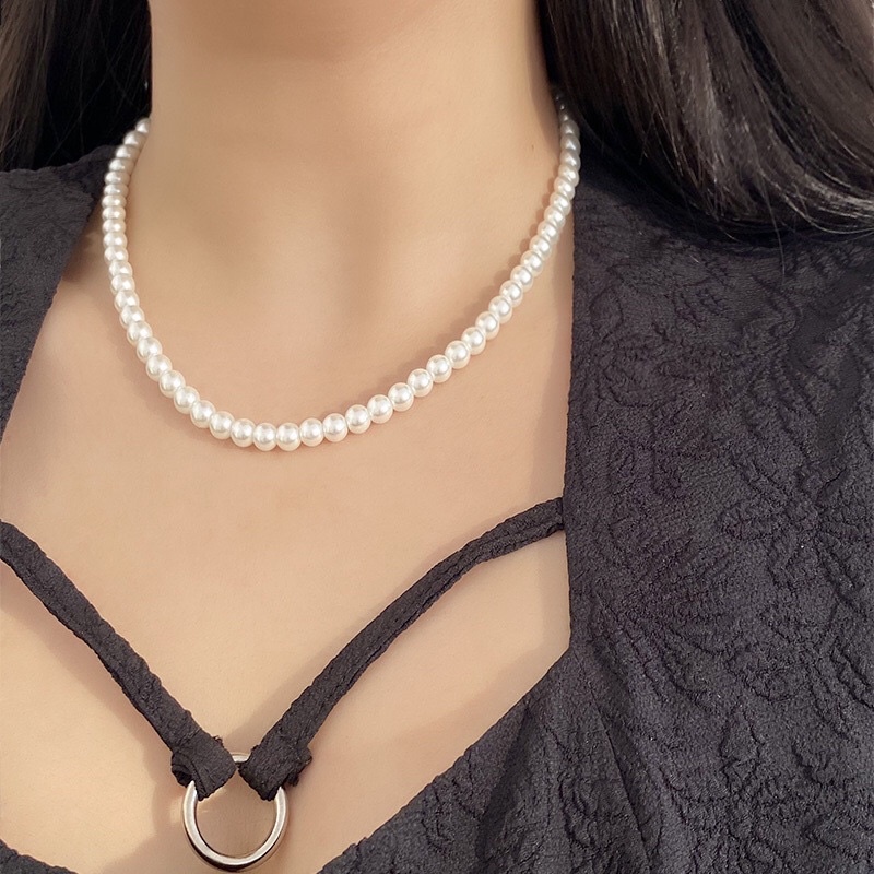 Vòng Cổ Ngoc Trai Nhân Tạo Thanh Lịch Dễ Phối Đồ Thời Trang