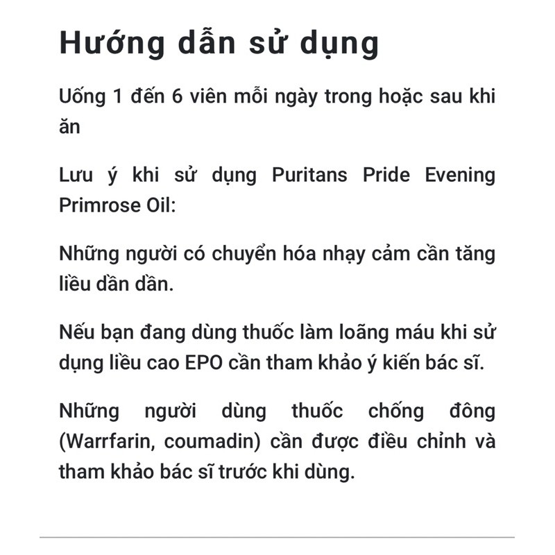 Viên Uống Tinh Dầu Hoa Anh Thảo Evening Primrose Oil 1300mg 120 viên | BigBuy360 - bigbuy360.vn