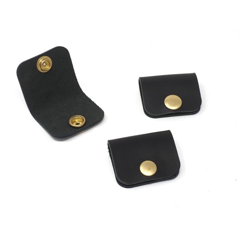 Cuộn tai nghe, cáp sạc da thật handmade khuy bấm