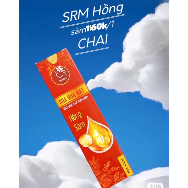 SỬA RỬA MẶT HỒNG SÂM NGUYÊN CHẤT SÂM LOẠI 1
