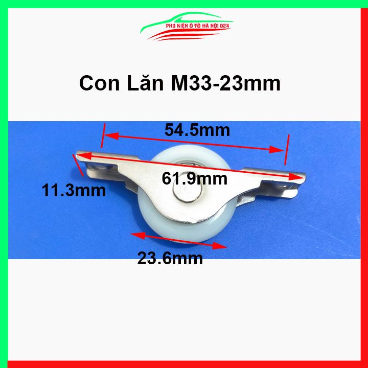 Con lăn ròng rọc cửa trượt tủ tường tủ quần áo M33 đường kính 23/25/29mm