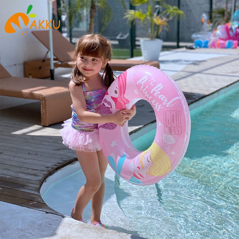Phao bơi bơm hơi Cho trẻ em vòng nổi lốp xe hoạt hình nàng tiên cá bánh rán cầu vồng Phong cách dễ thương Vòng bơi Bơi &amp; Lặn Những người khác AKKU