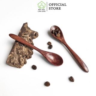 Muỗng Cà Phê Gỗ Trắc, Cẩm Tự Nhiên HAHANCO [CTL770] Size Mini 13cm (01 Chiếc)