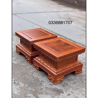 Đôn kê tượng hoa sen gỗ hương cao 20cm giá xưởng sản xuất