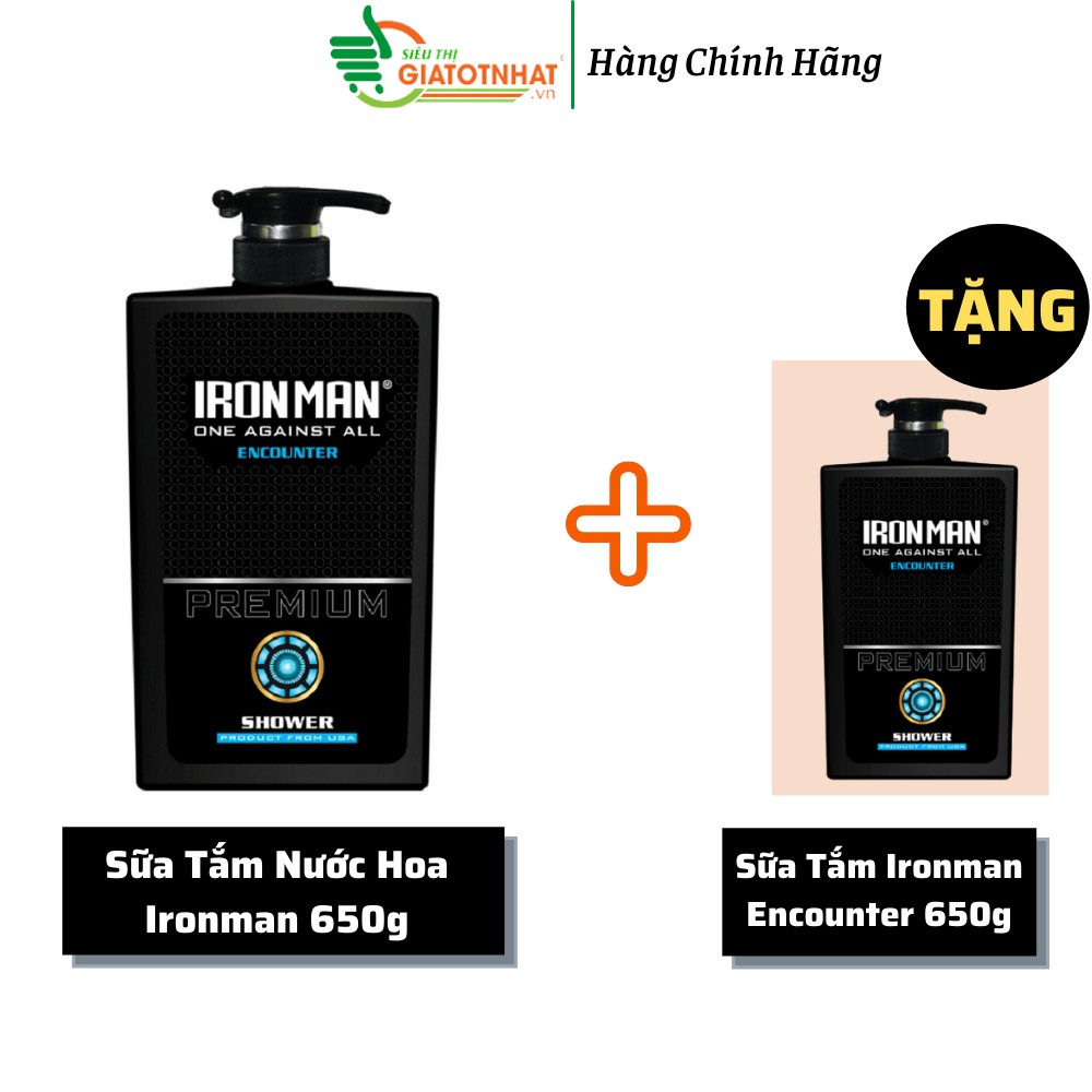 Sữa tắm hương nước hoa nam dành cho da nhờn mụn Ironman Encounter 650g(Combo 2 chai)