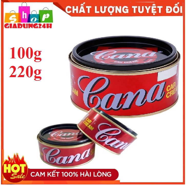 Sáp Cana Đánh Bóng Mờ Vết Xước (100g vs 220g)-Giadung24h