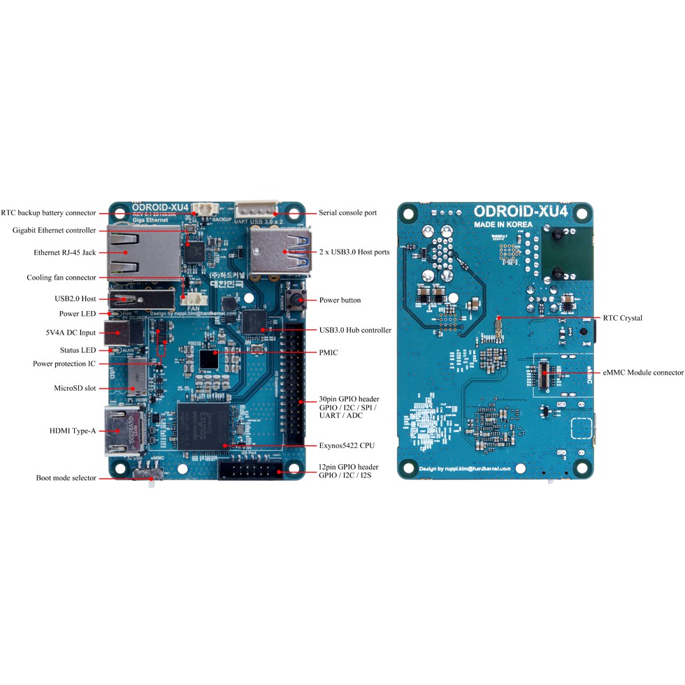 Odroid X4U CPU Samsung Exynos5422 Cortex™-A15 2Ghz and Cortex™-A7 Octa core New0.Chính Hãng (KHÔNG HỘP) | BigBuy360 - bigbuy360.vn