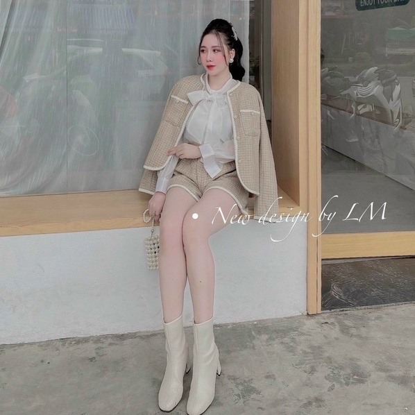 Set dạ tweed nhung hot hit - Hàng Quảng Châu loại 1