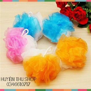 Bông tắm lưới tròn tạo bọt (giao màu ngẫu nhiên)