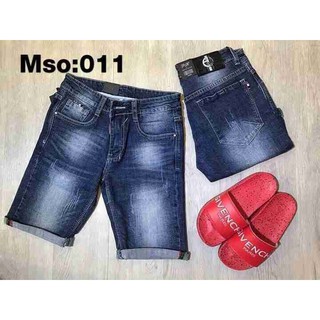 Quần short jean nam xanh cao cấp 011