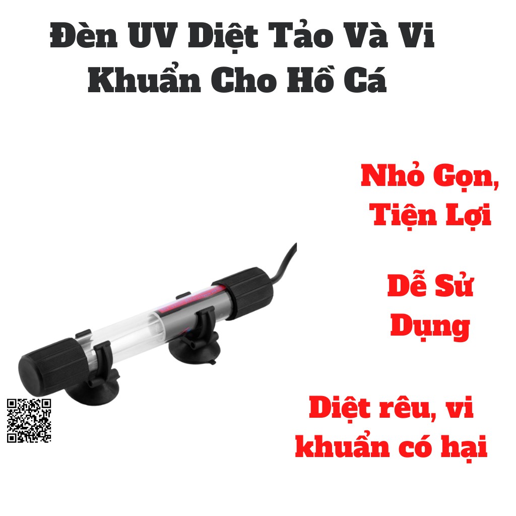 Đèn UV hồ cá công suất 5W - 11W diệt tảo khuẩn cho hồ cá